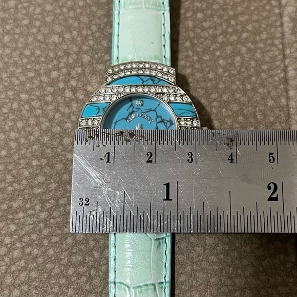💜3/$15 adrienne CRYSTAL TURQUOISE QUARTZ WRIST WATCH - Picture 8 of 8